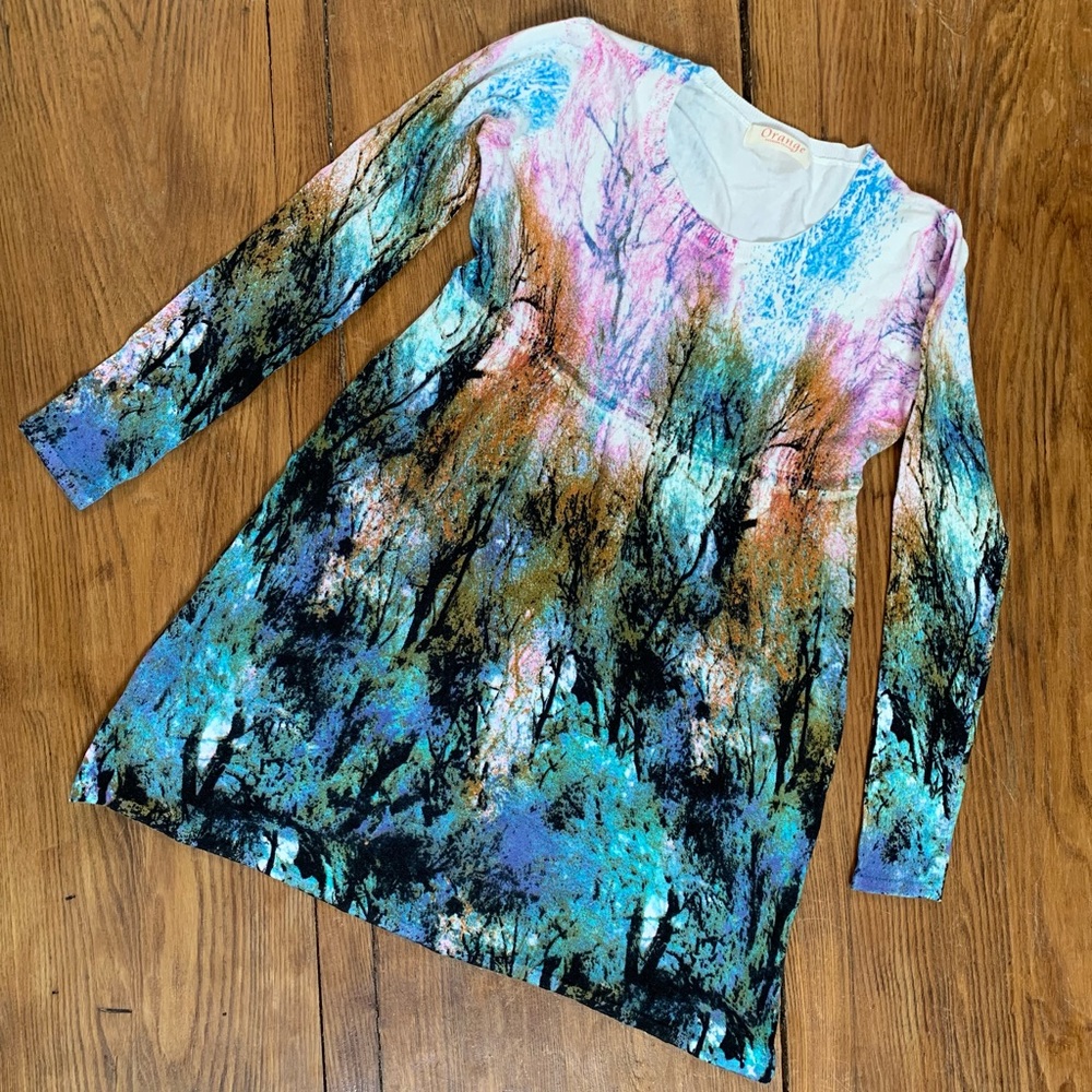 Unique multicoloured sweater dress